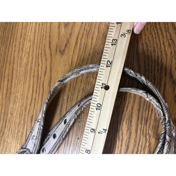 Cowgirl Trendy Tote Bag Concealed Weapon Rhinestone Studded Turquiose Southwest - Picture 5 of 14